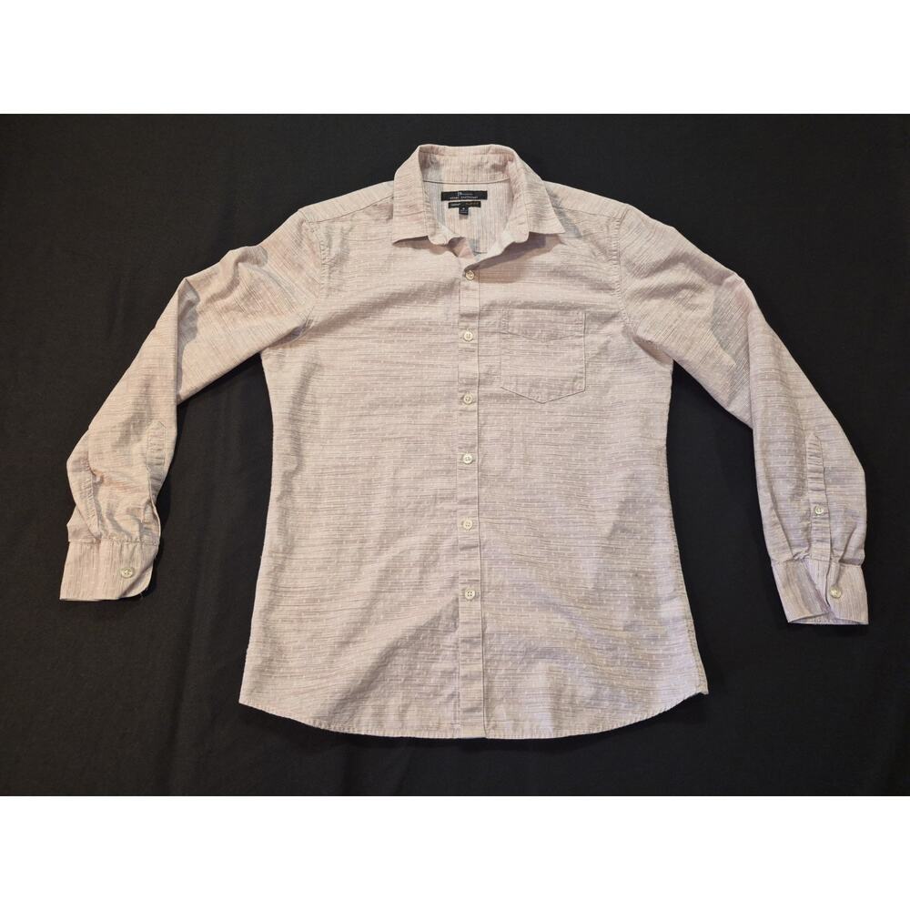 Mens Marc Anthony Slim Fit Button-down Shirt Pink Pattern Size Small 100% Cotton